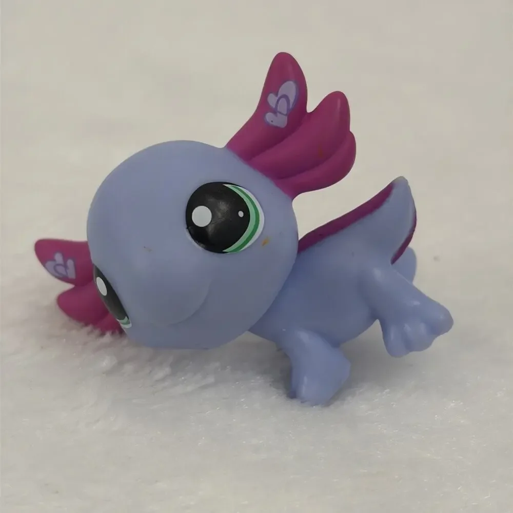 Littlest Pet Shop Clear Portable Globe, Axolotl #80, Gecko #11, Jan Bunnyton LPS